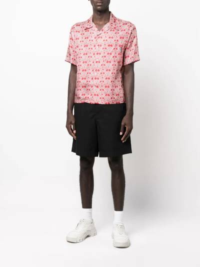 Palm Angels monogram-print short-sleeved shirt outlook