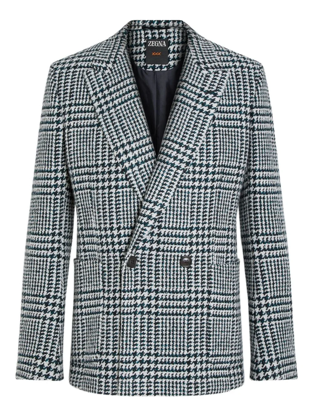 houndstooth double-breasted blazer - 1