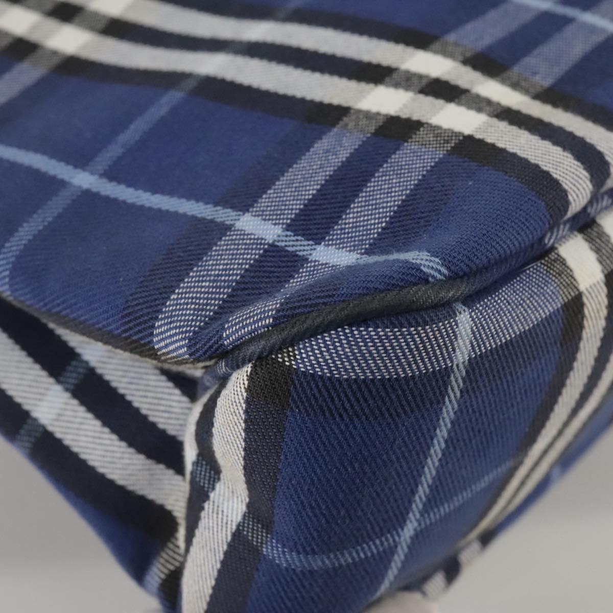 Burberry Nova Check Hand Bag Canvas Blue - 15