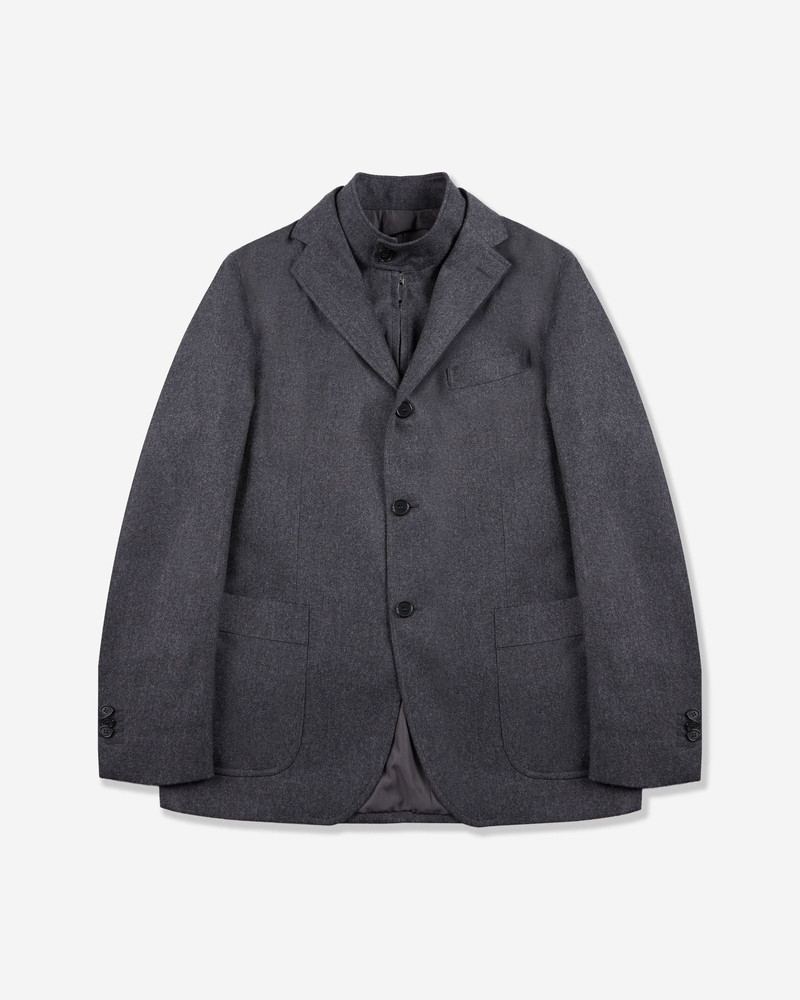 Regular fit wool and cashmere flannel jacket 1