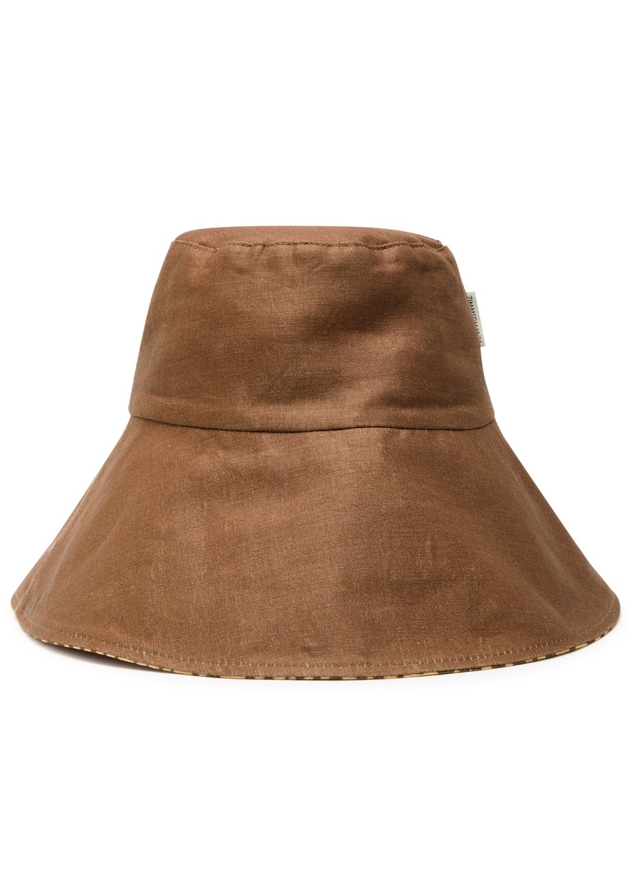 Zimmermann Reversible Printed Linen Bucket hat - 4