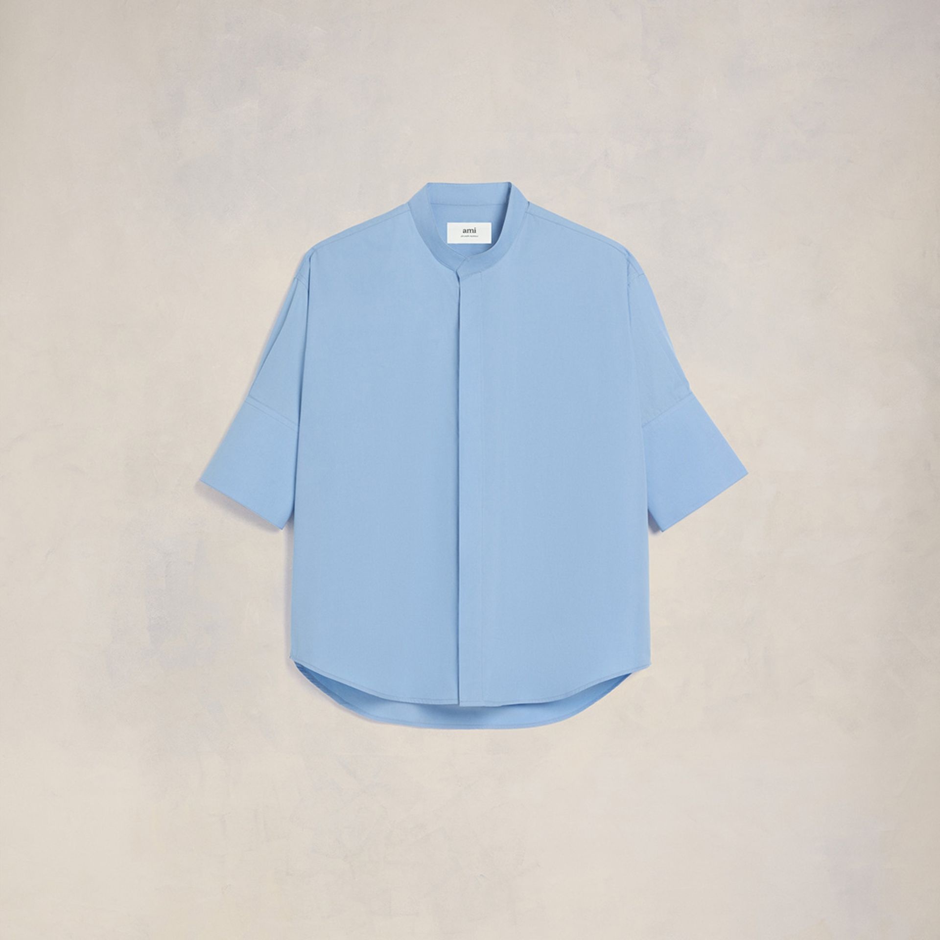 Oversize Shirt With Mao Collar - 2