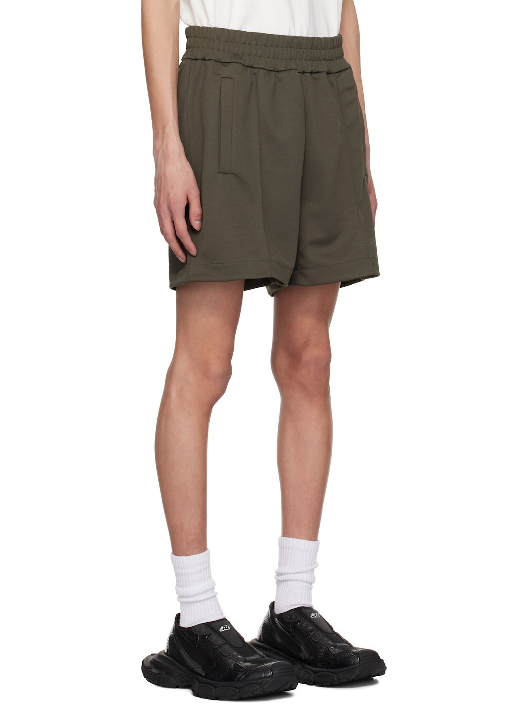 Gray Curved Logo Shorts - 2