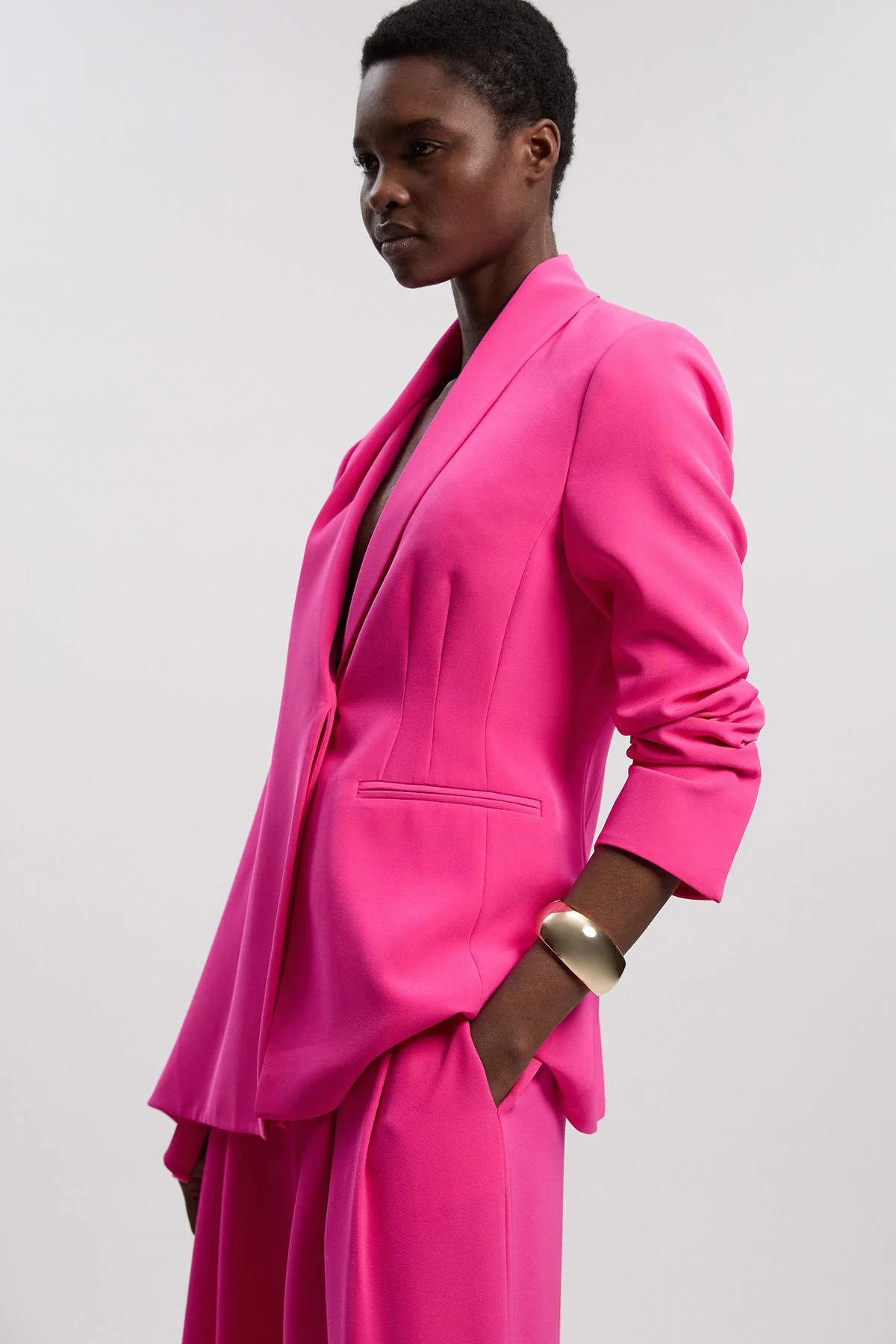 Soft Tailored Single Breasted Blazer - 1