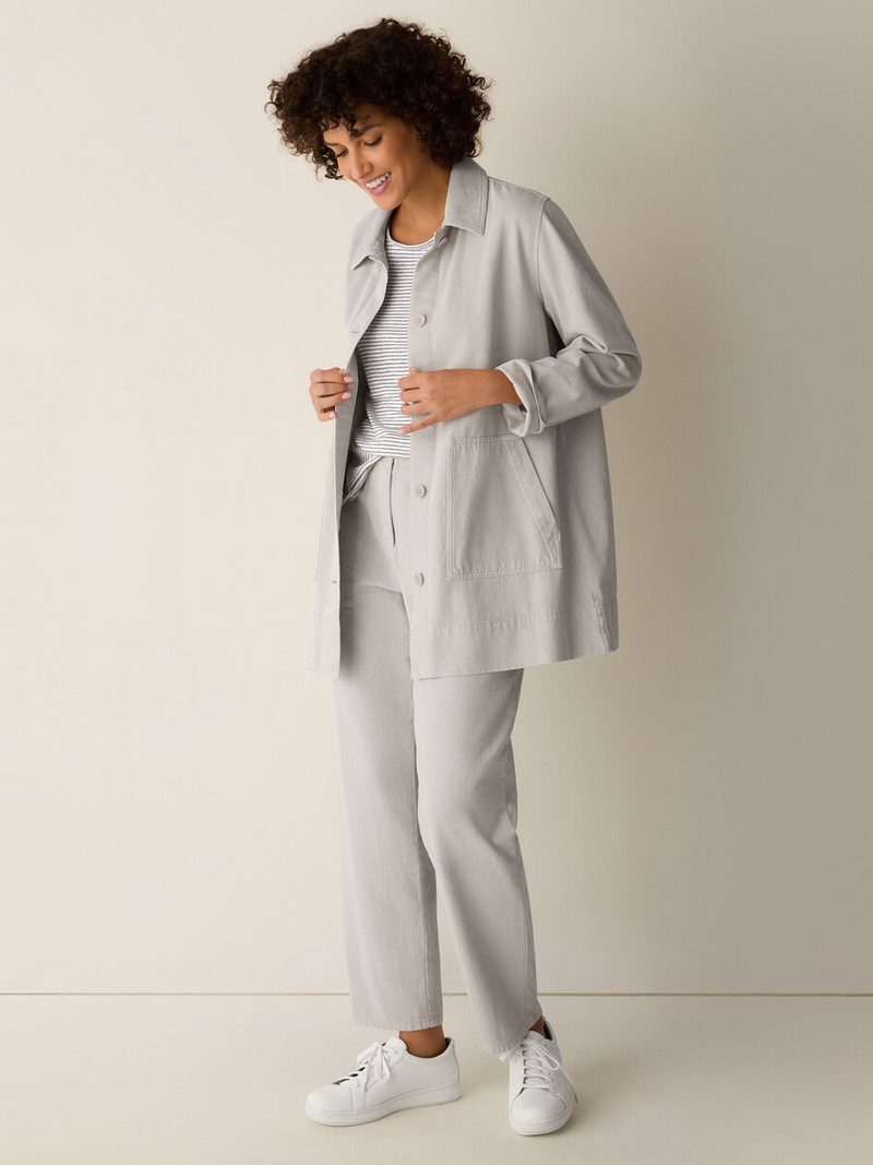 Garment-Dyed Utility Cotton Classic Collar Long Jacket 3
