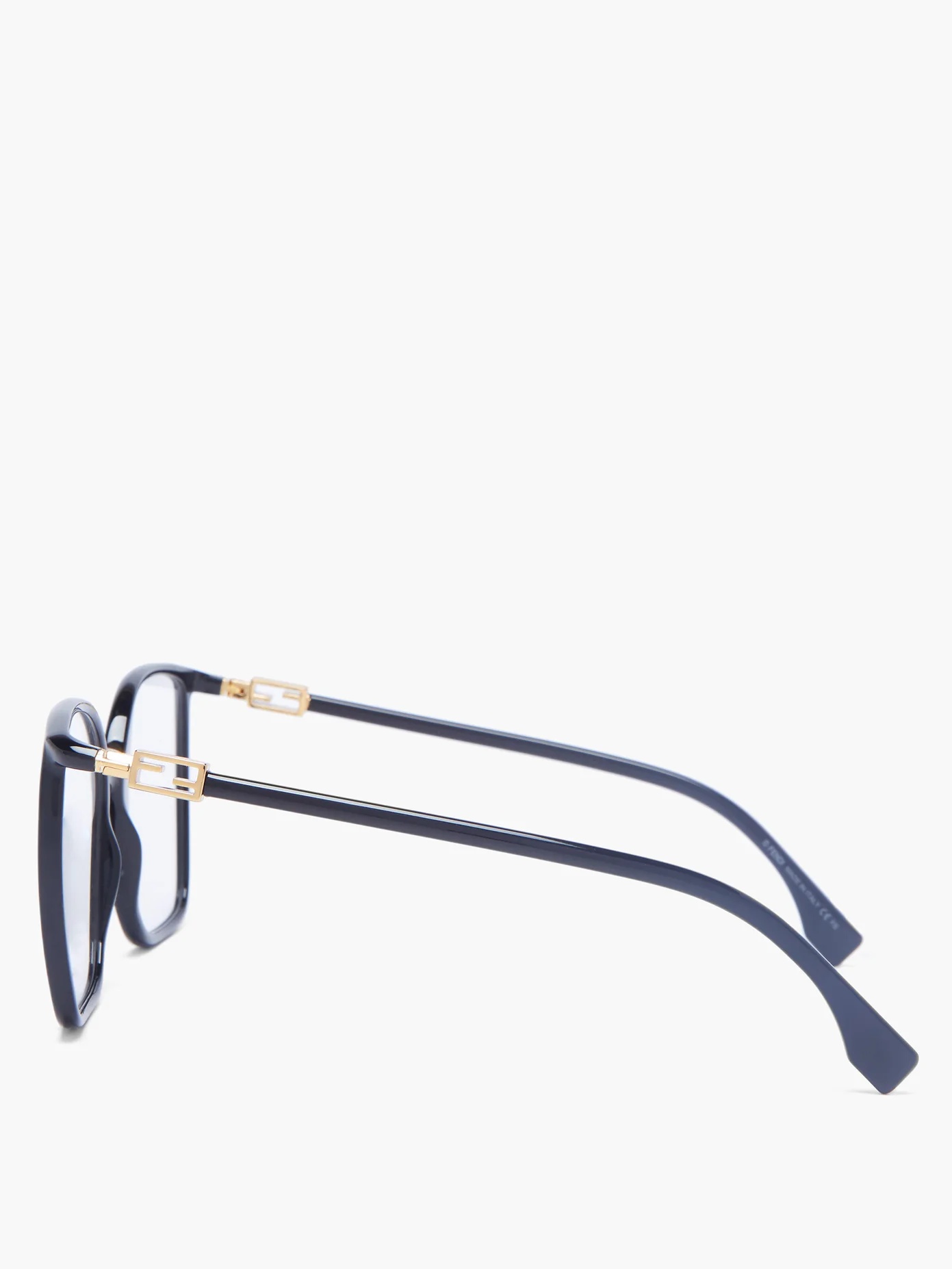 FF-logo oversized square acetate glasses - 3