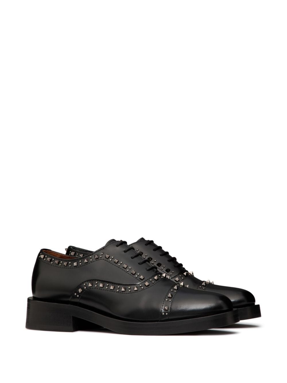 Rockstud leather brogues - 2