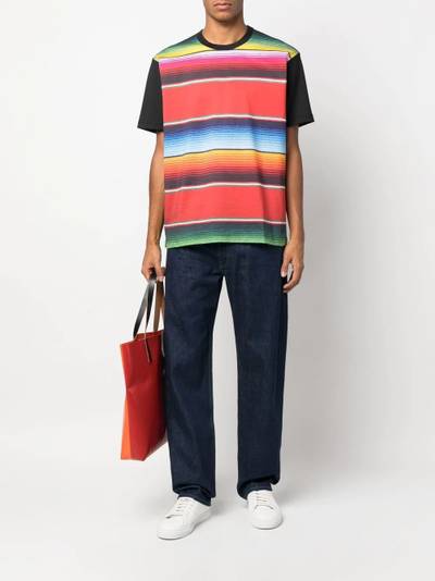 Junya Watanabe MAN stripe-print cotton T-shirt outlook