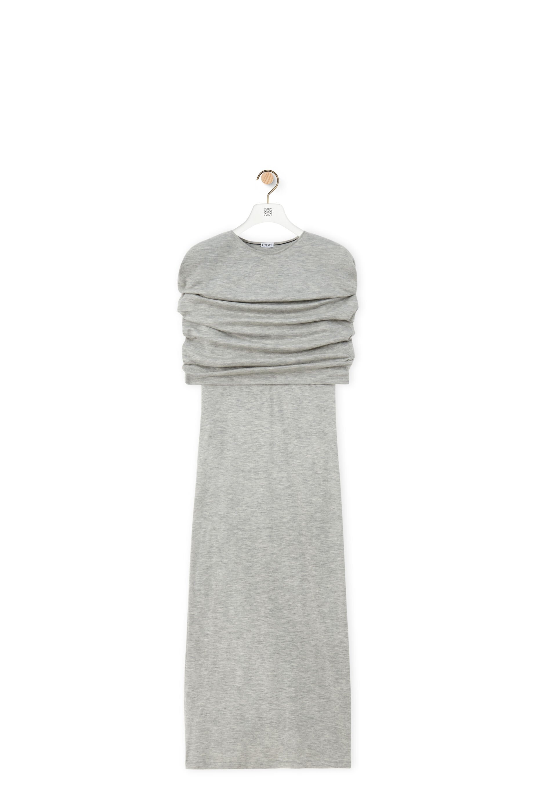 Cape tube dress in cashmere - 1