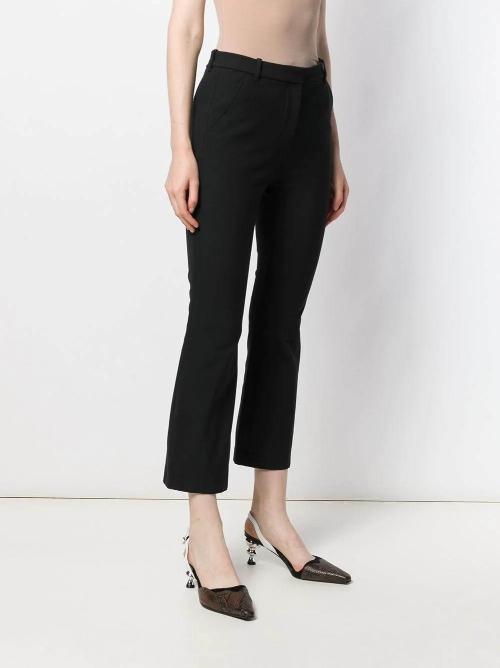 cropped flared trousers - 3