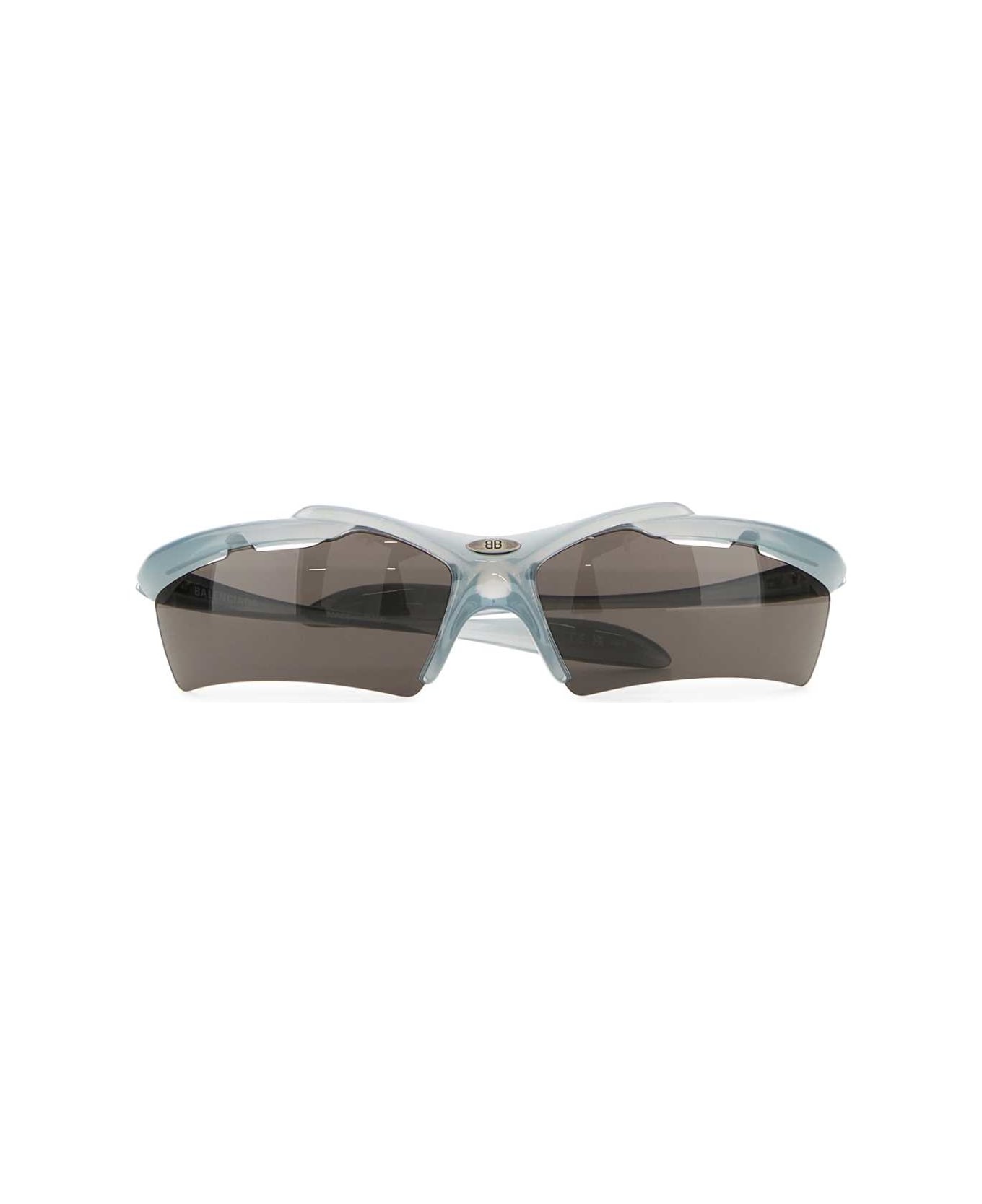 Light Blue Acetate Turbo Rectangle Sunglasses - 2