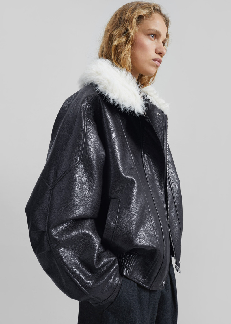 Gemonio Faux Leather Jacket - Black 4