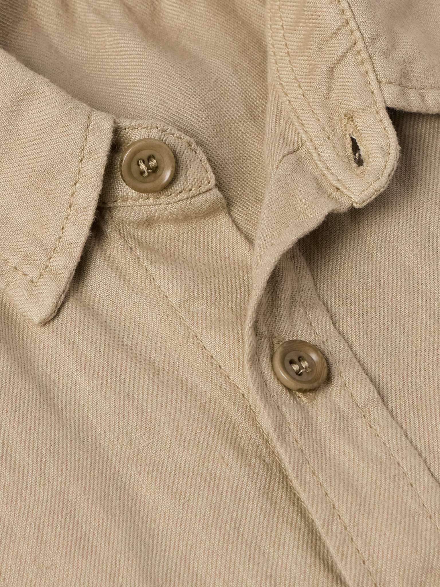 Button-Down Collar Hemp Shirt - 5