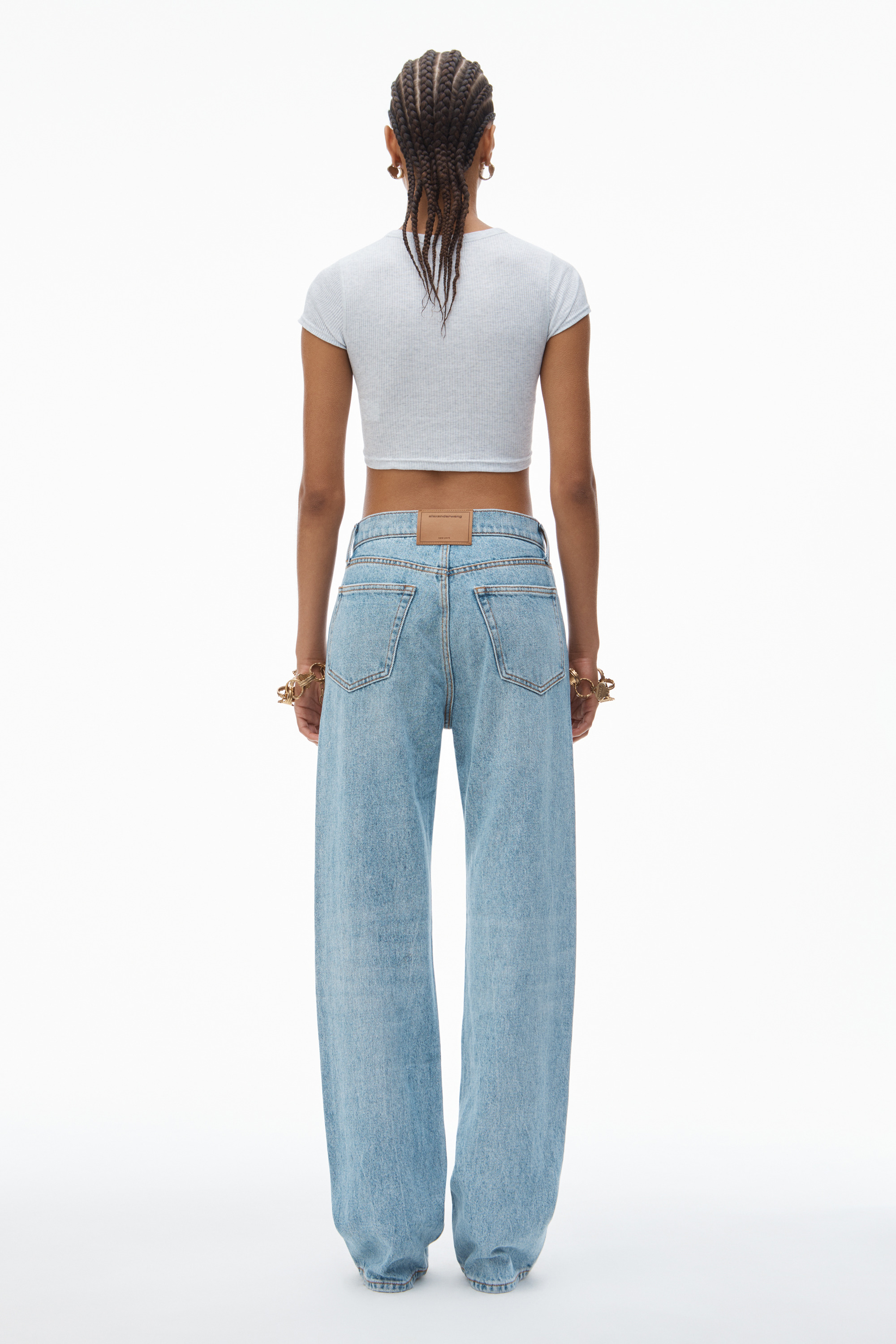 EZ mid-rise straight-leg jean in denim - 4
