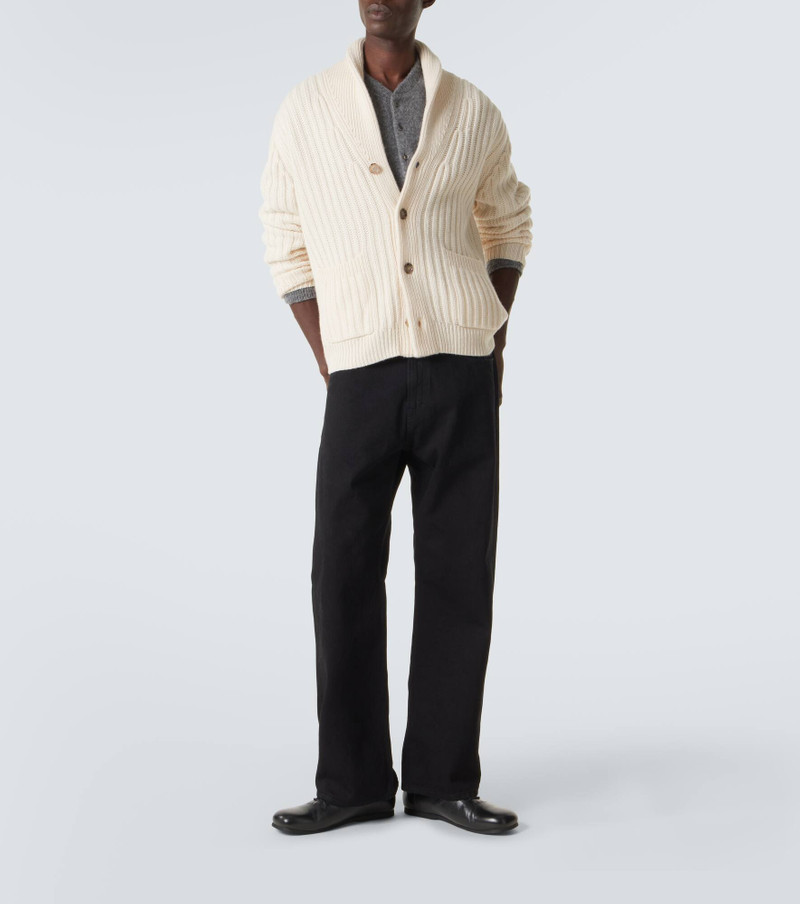 Allude Ribbed-knit wool and cashmere cardigan outlook