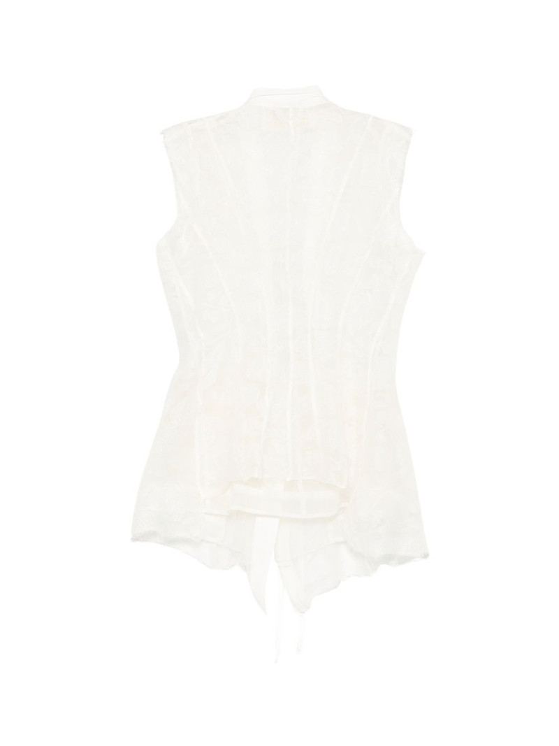 Marc Le Bihan floral sheer gilet outlook