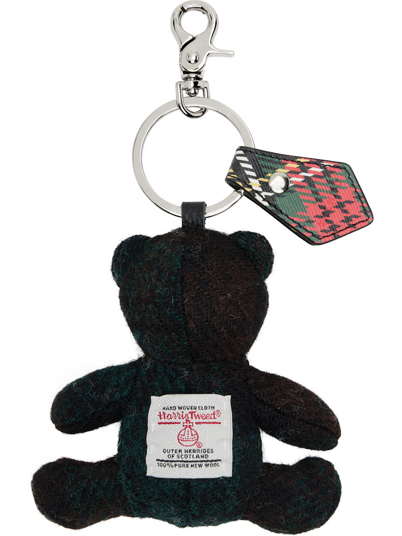 Vivienne Westwood Green Teddy Bear Keychain outlook