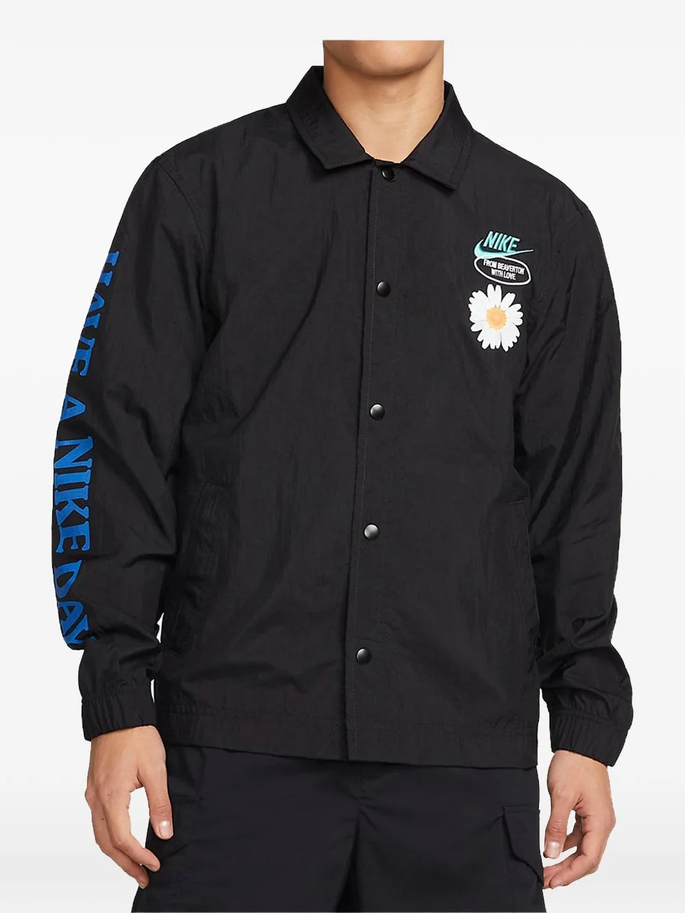 graphic-print coaches jacket - 1