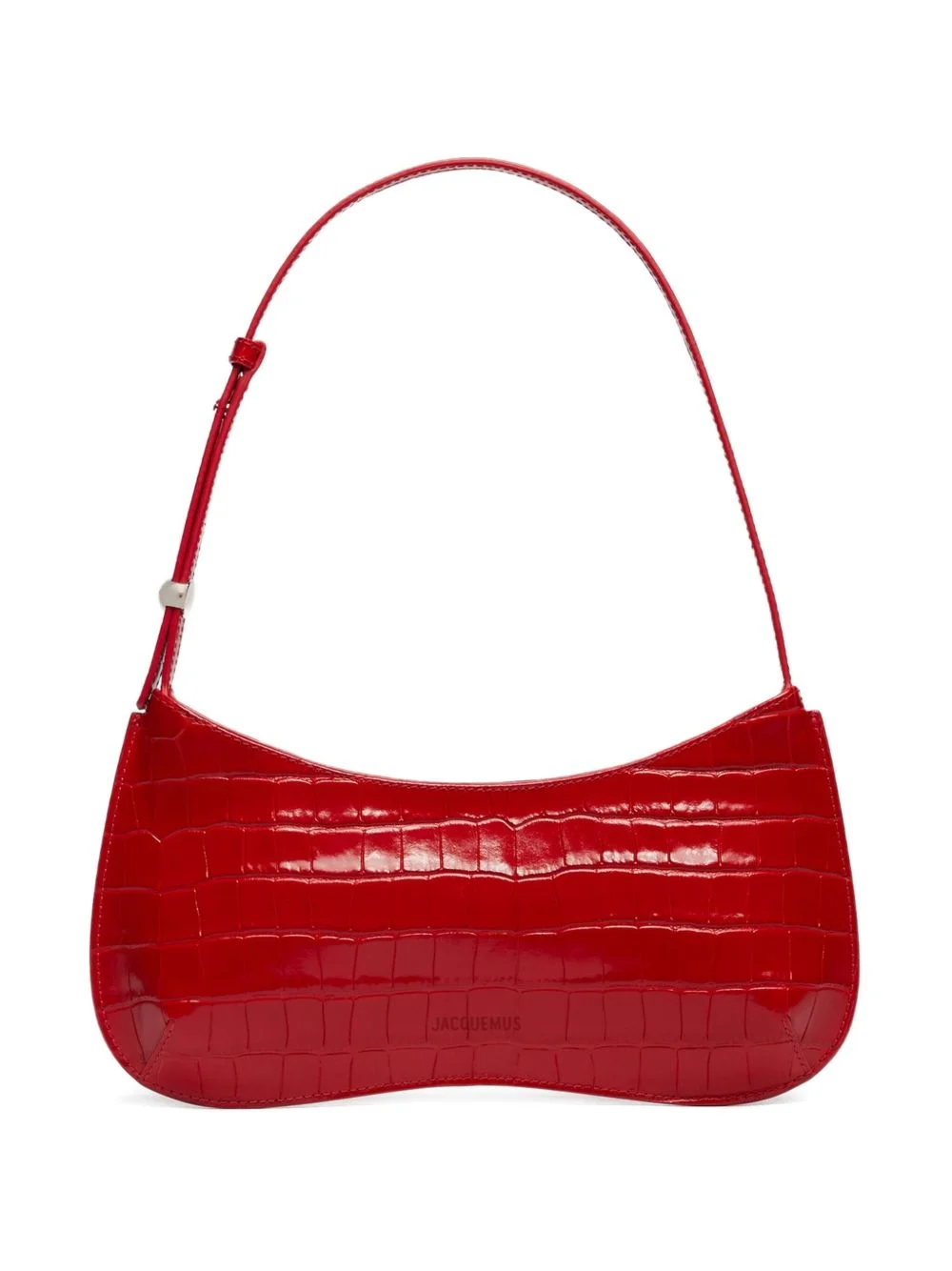 Le Bisou crocodile-embossed zip shoulder bag - 1