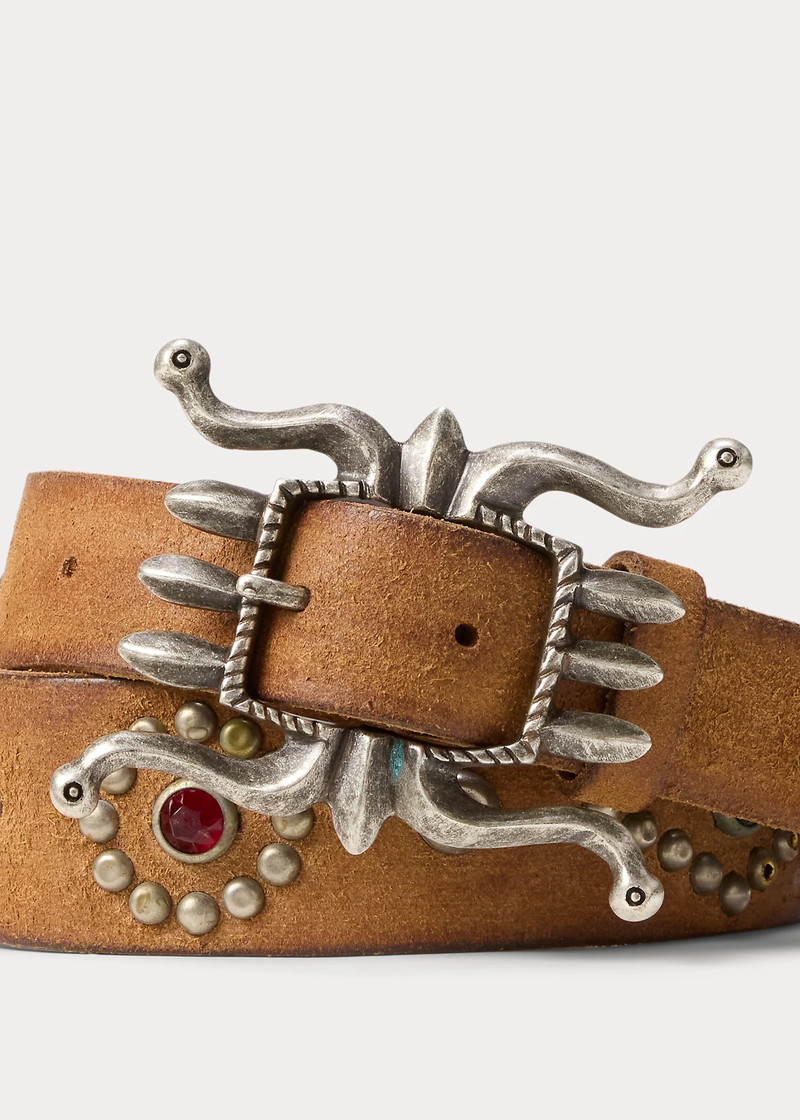 Studded Roughout Suede Belt 4