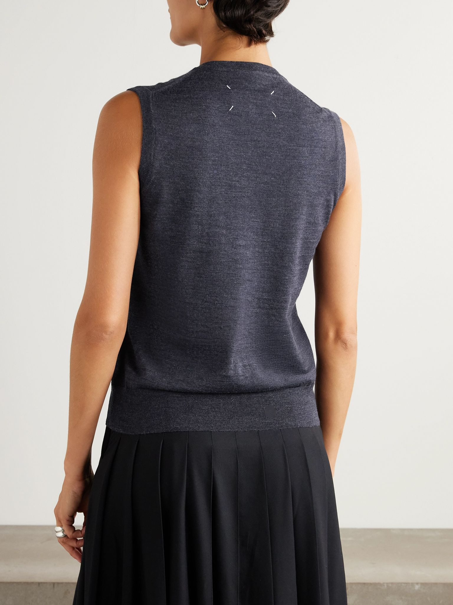 Wool vest Navy - 4