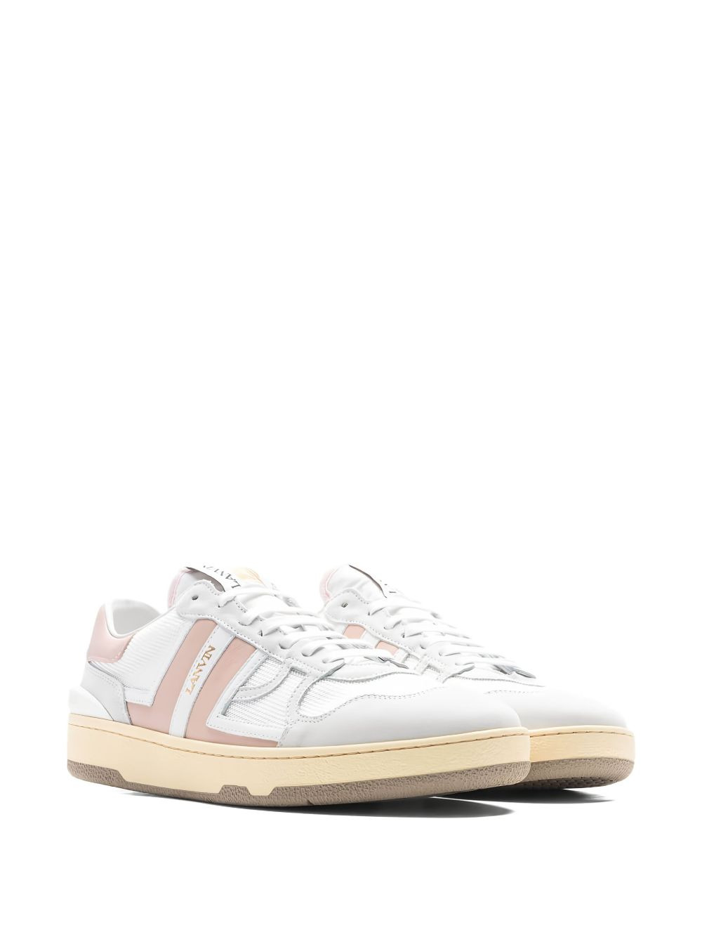 Clay leather panel low-top sneakers - 2