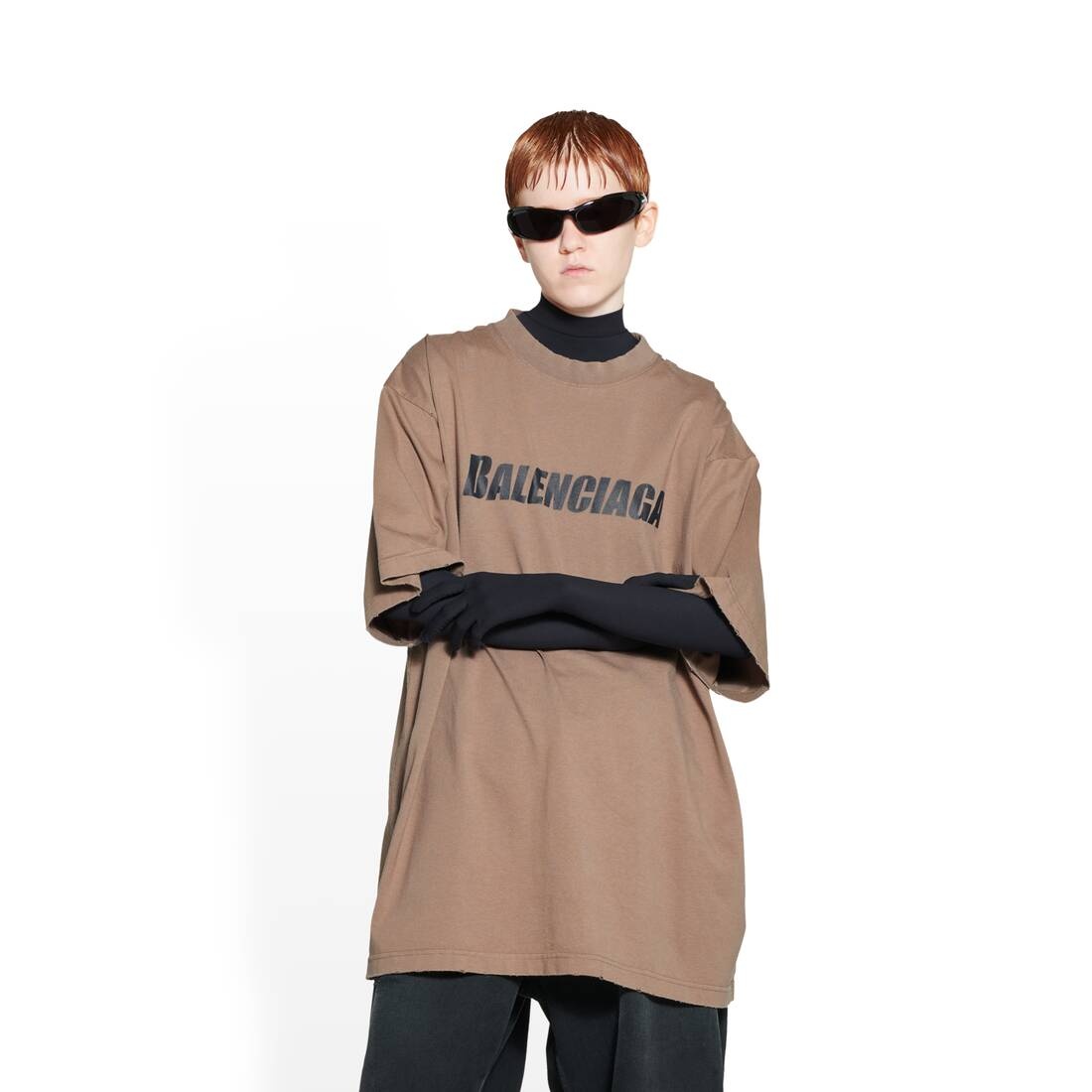 Caps T-shirt Boxy Fit in Grey - 5