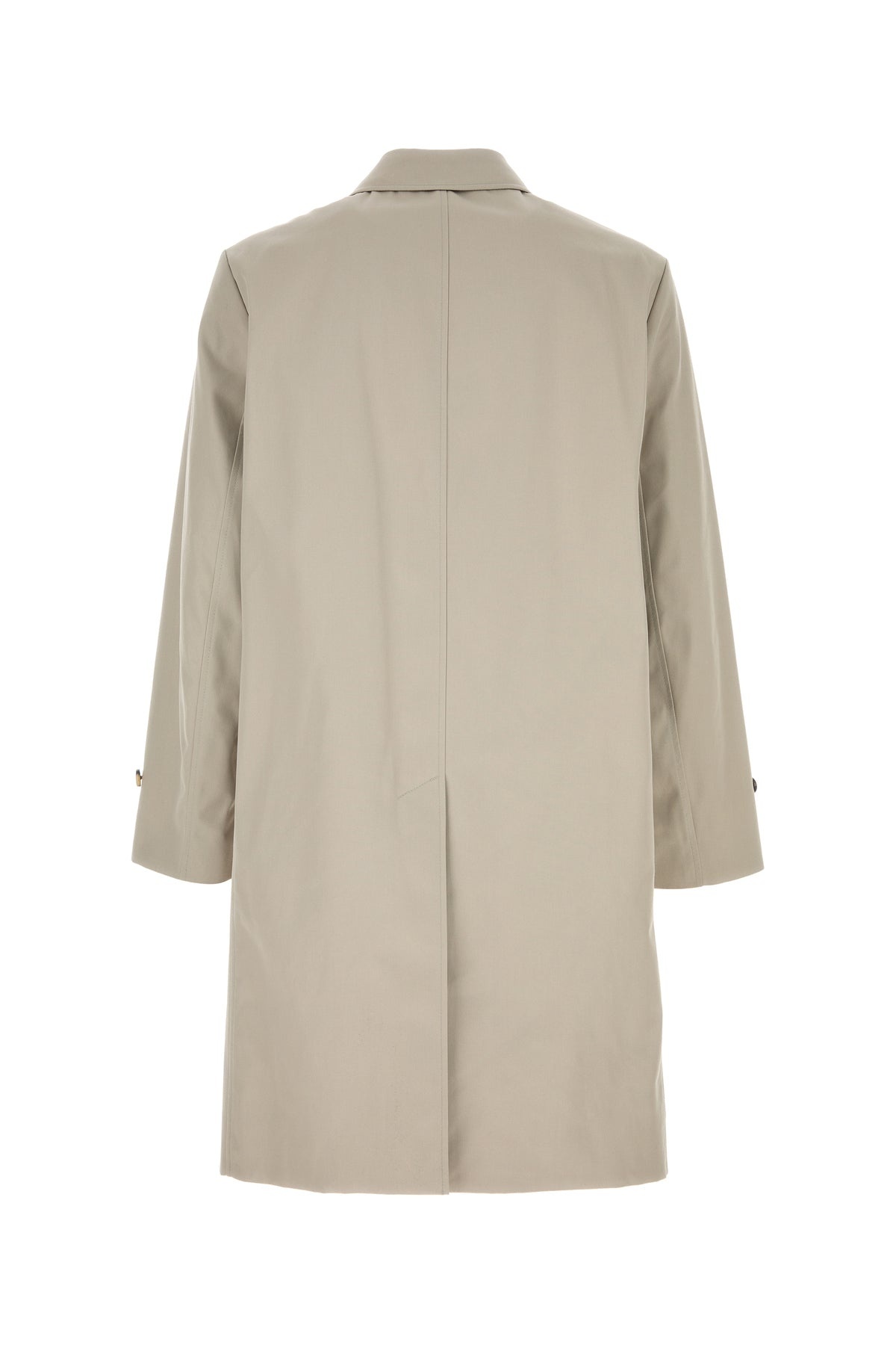 Dove grey polyester blend trench coat - 2