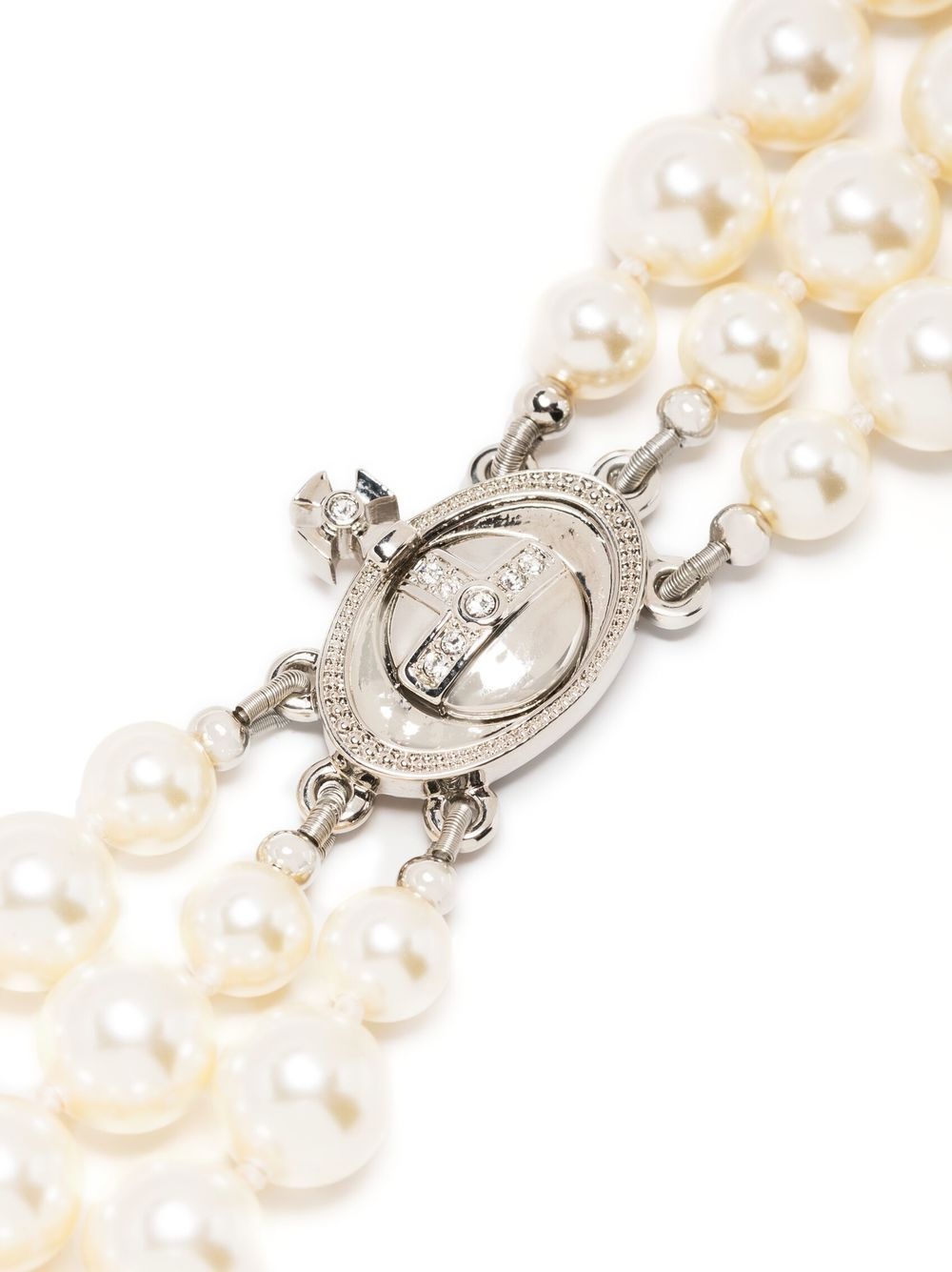 pearl-embellished wraparound necklace - 3