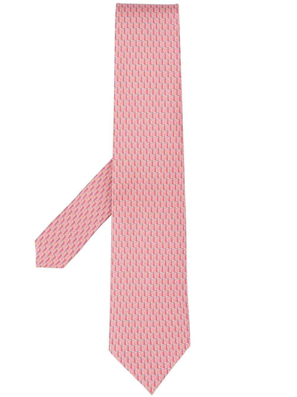 Wind Turbine print silk tie - 1