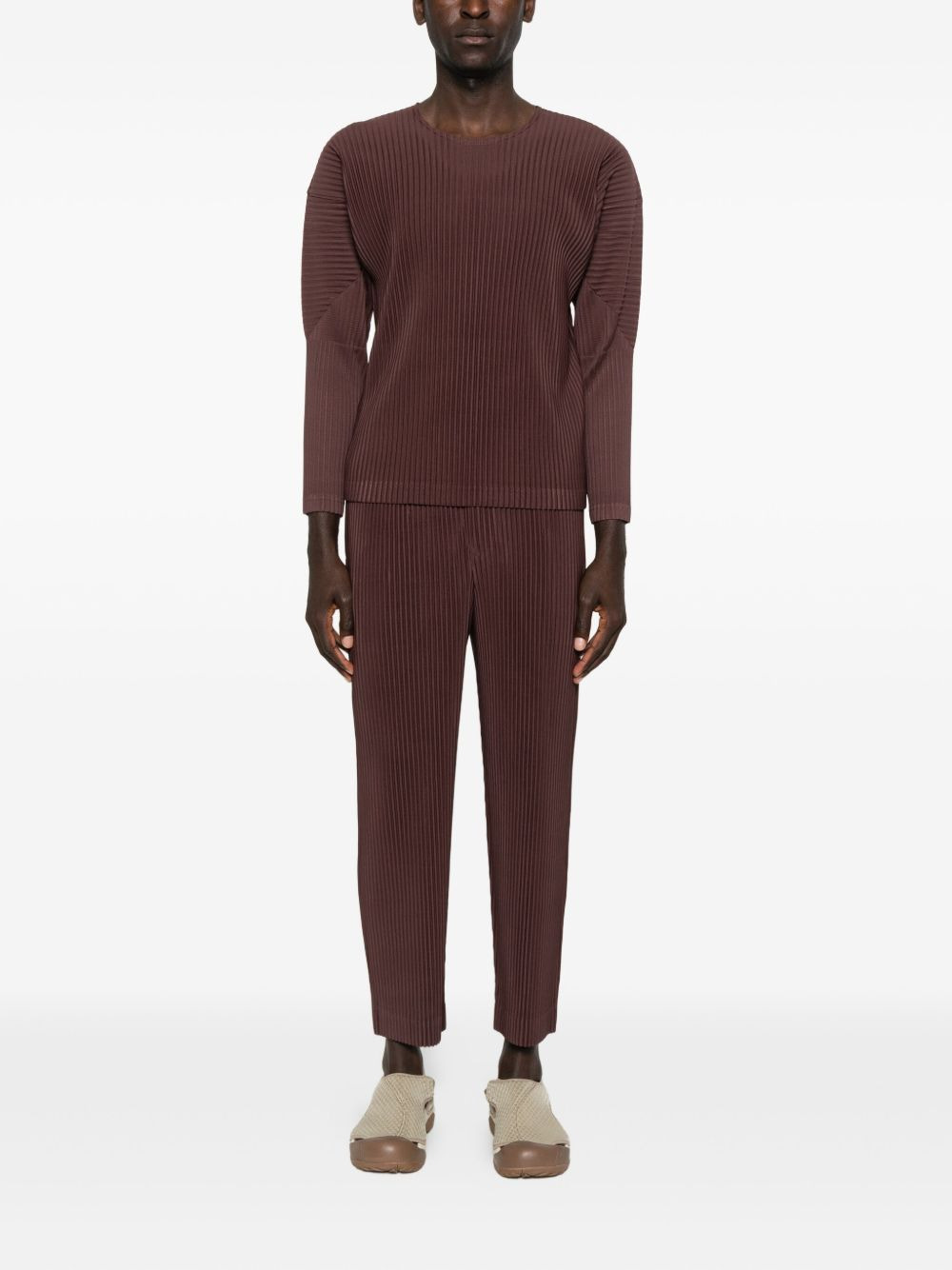 pleated long-sleeve jumper - 2