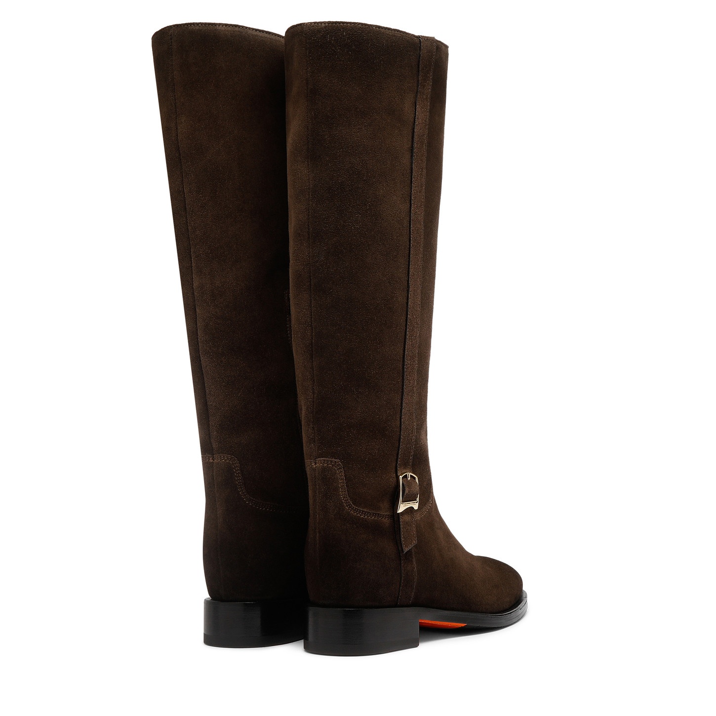 Women's dark brown suede boot - 4