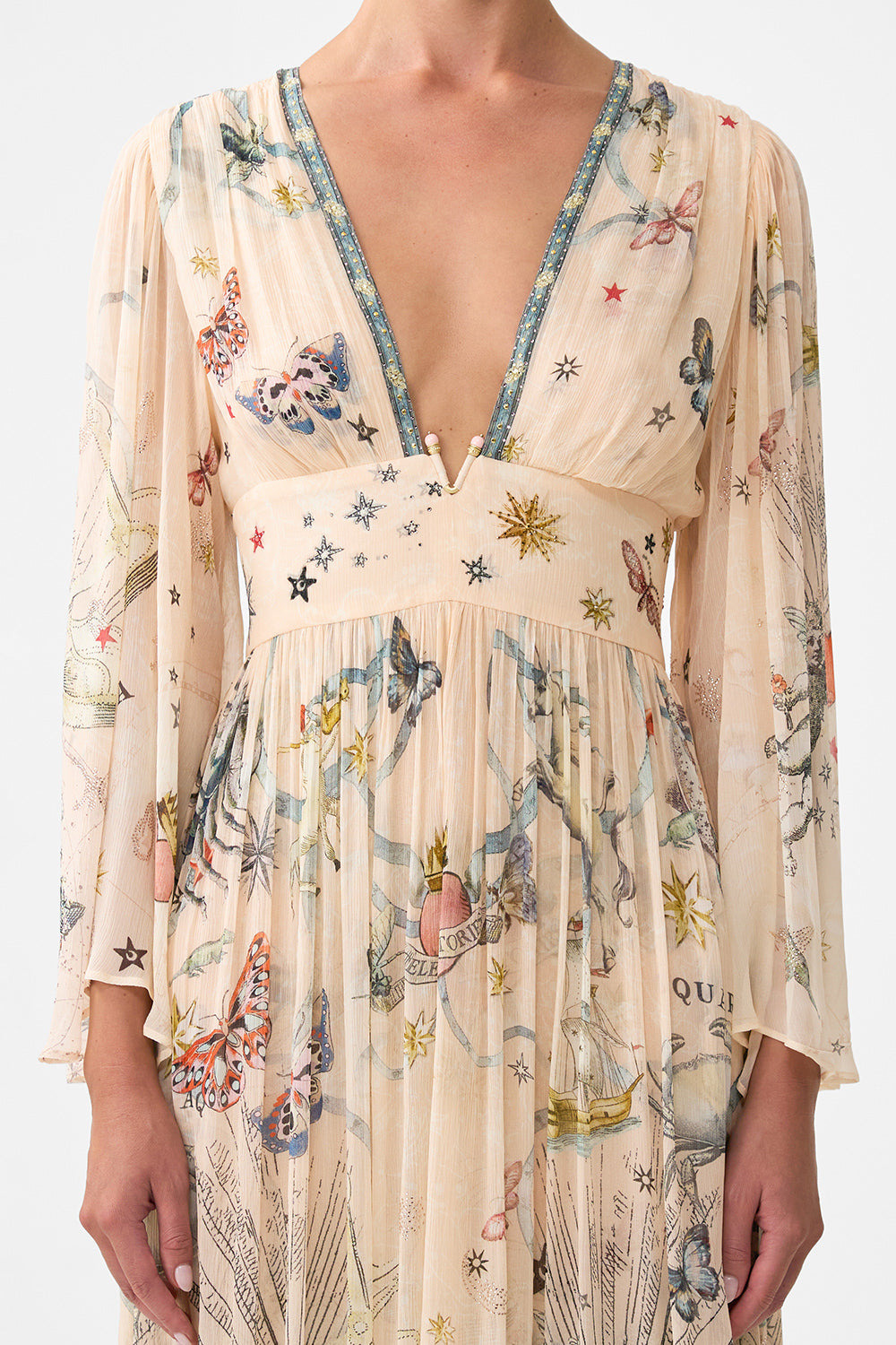 HARDWARE DETAIL LONG SLEEVE DRESS - 5