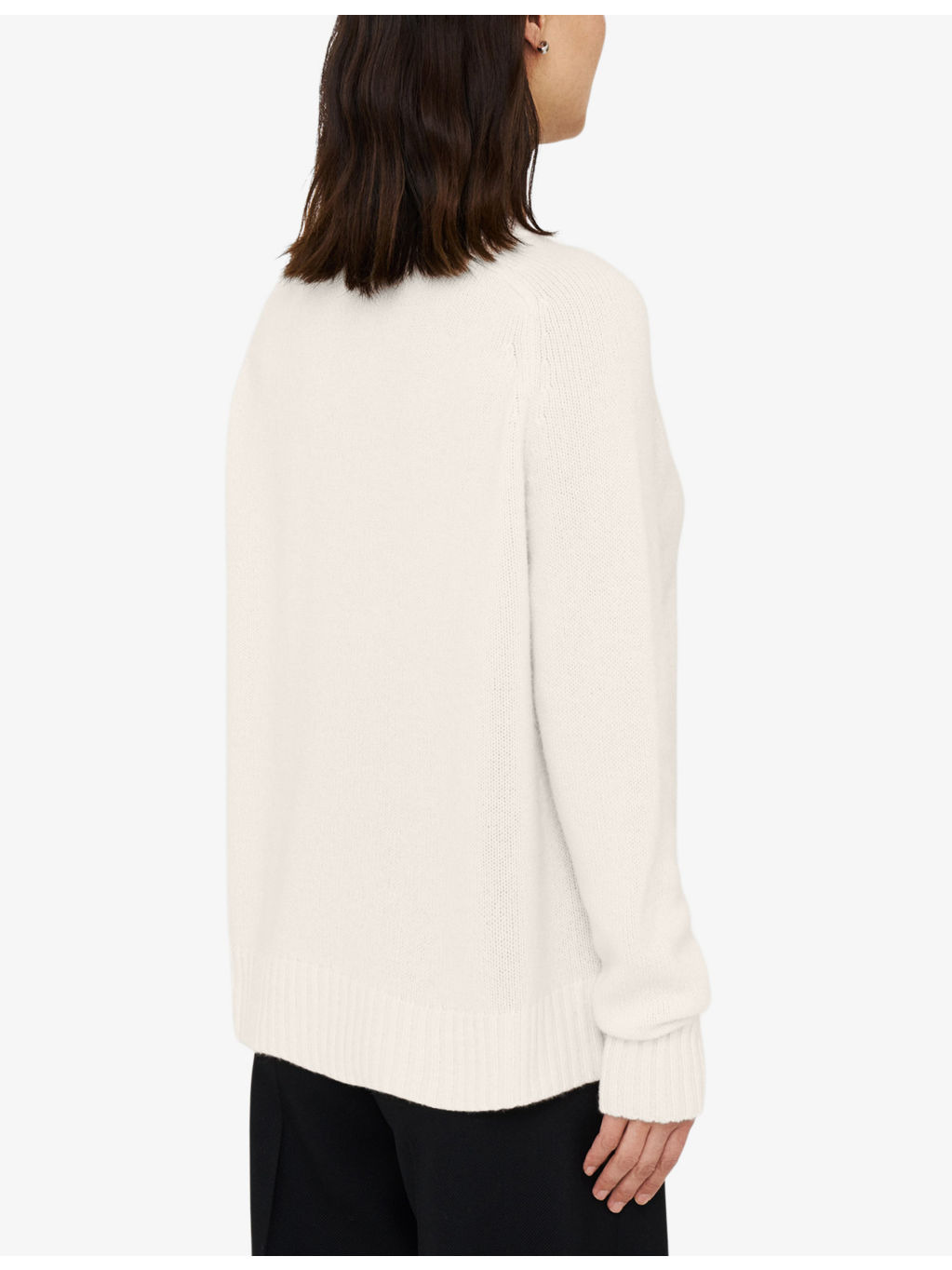 Round-neck wide-rib cashmere jumper - 4