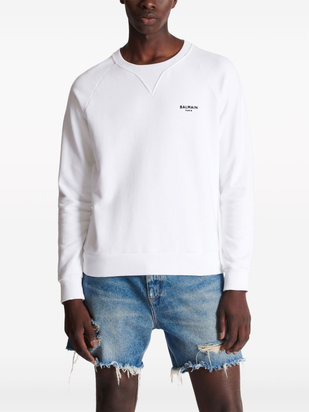 logo-print cotton sweatshirt - 6