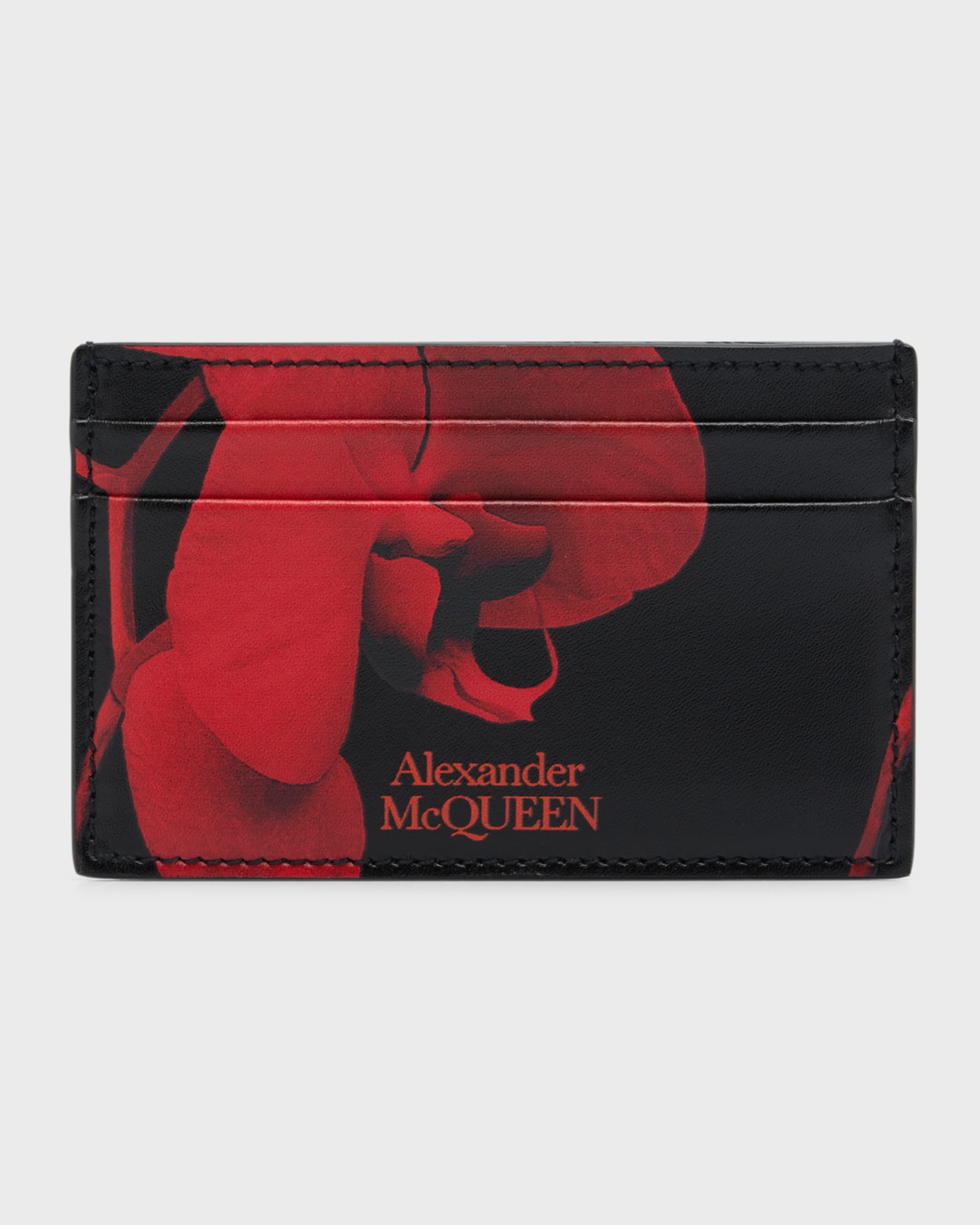 Men's Orchid-Print Card Case - 1