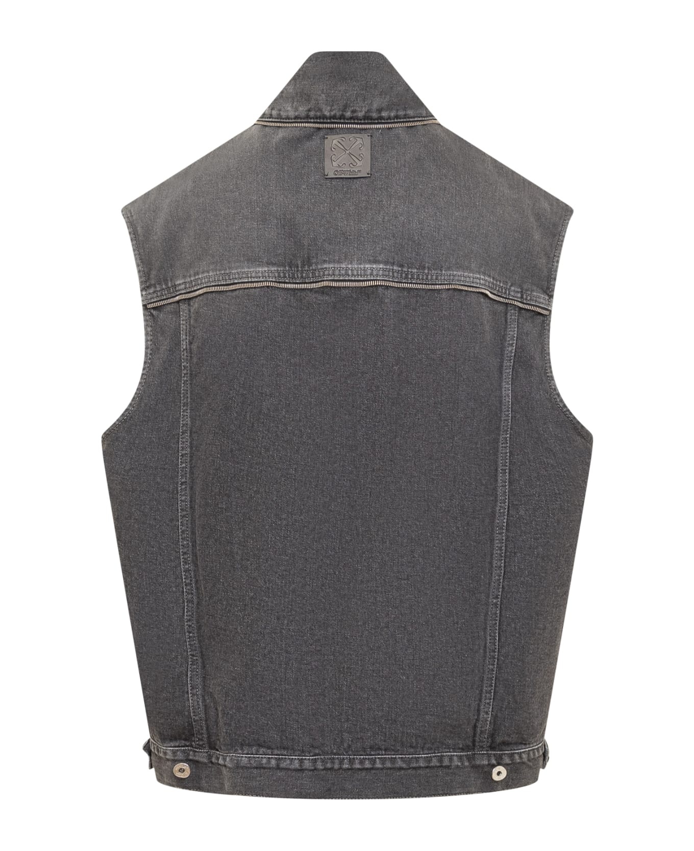 Off-White Zip Denim Over Vest | italist | REVERSIBLE 