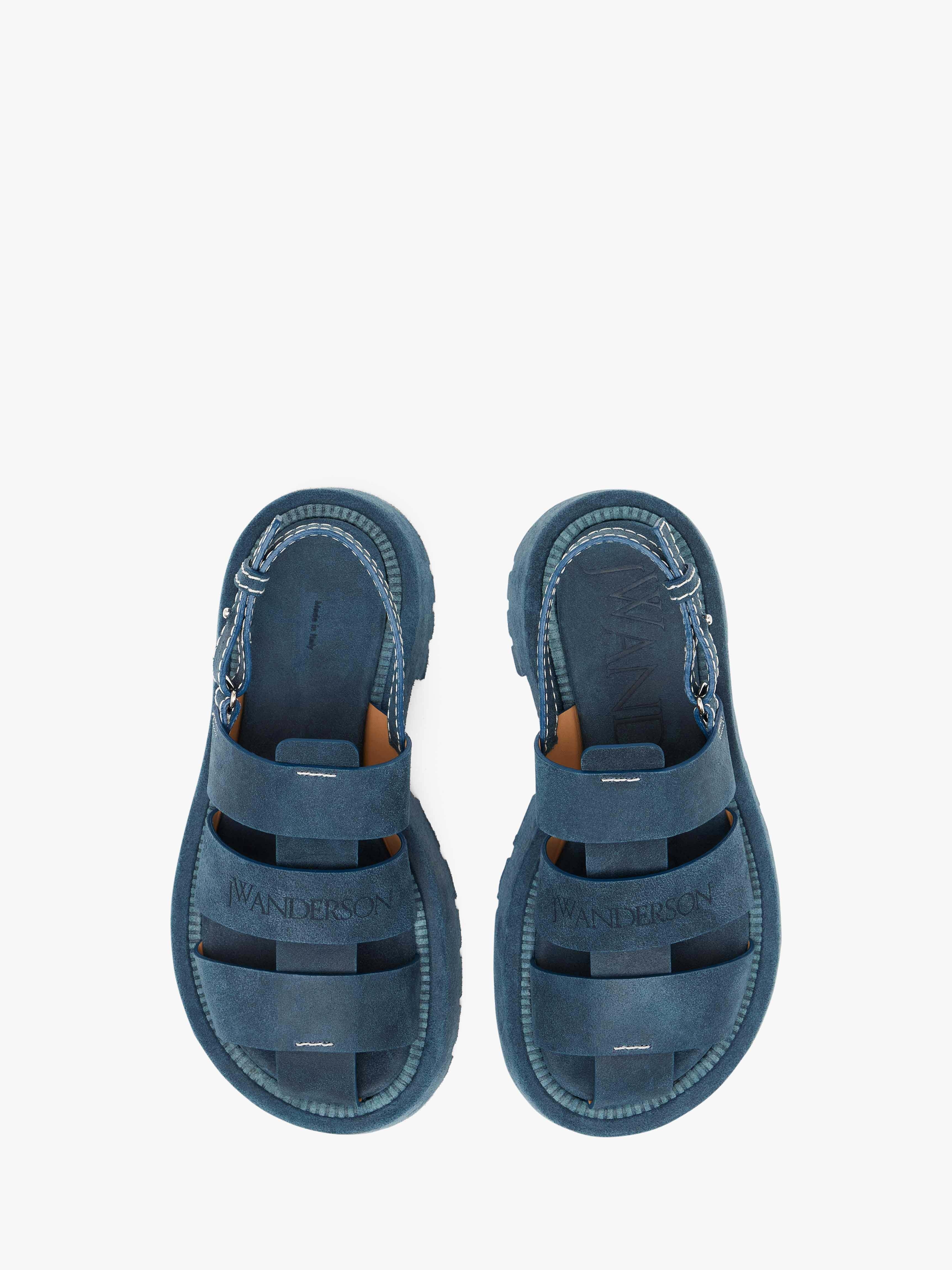 SUEDE PLATFORM FISHERMAN SANDALS - 4