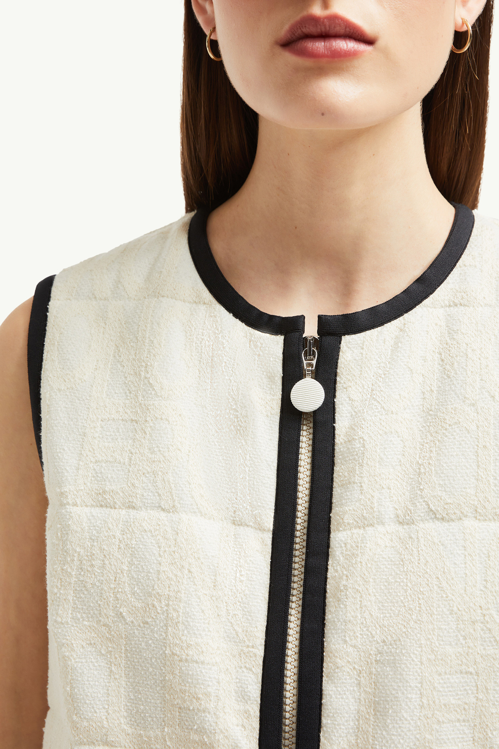 Terry Cloth Logo Jacquard Padded Vest - 7