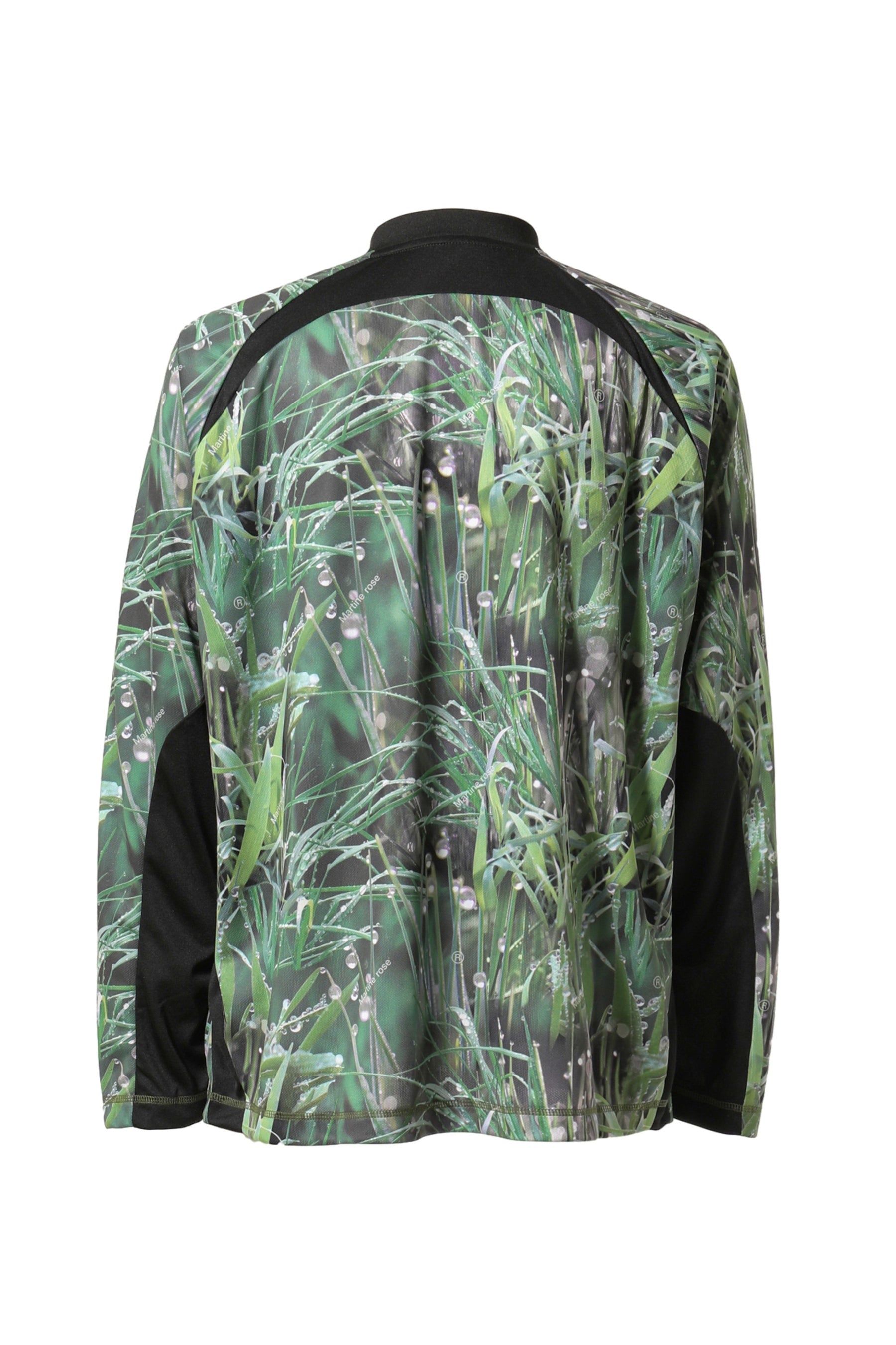 【MARTINE ROSE】PANELLED FOOTBALL TOP GRASS PRINT/BLACK Martine Rose Panelled Football Top Grass Print / Black In