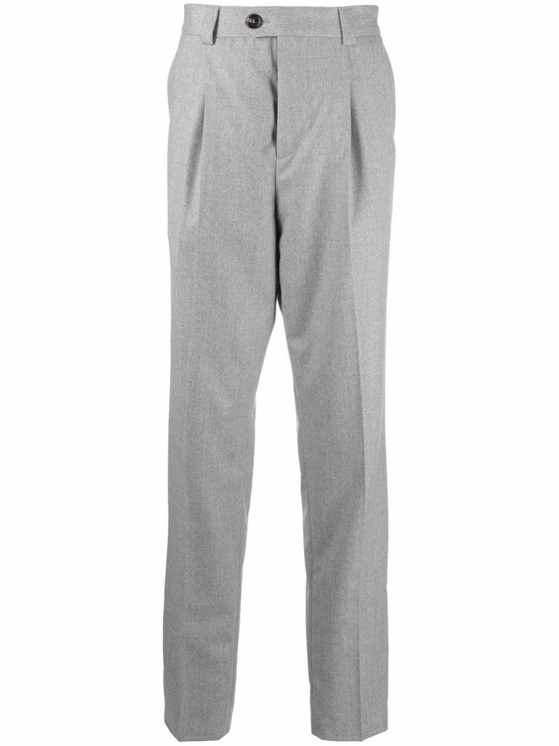 pleat-detail tailored trousers 1