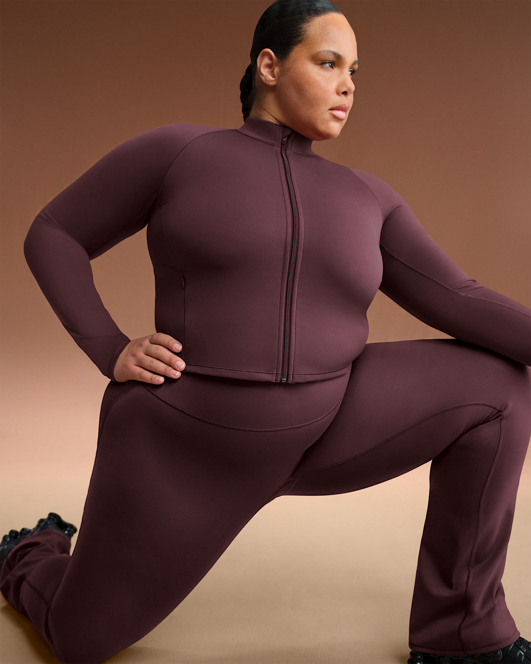 NikeSKIMS Matte Women's Mock-Neck Full-Zip Jacket - 9