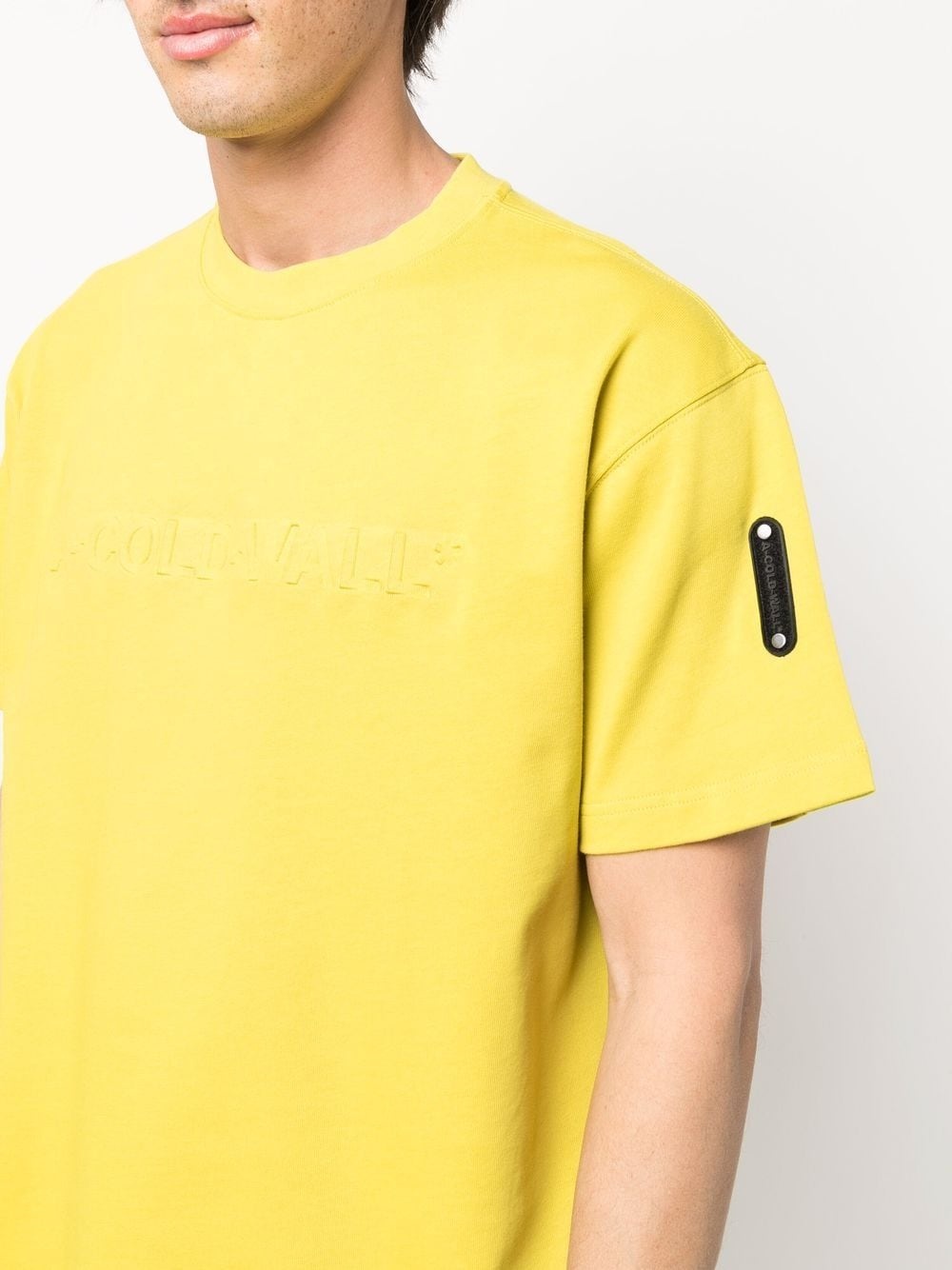 cotton debossed-logo T-shirt - 5