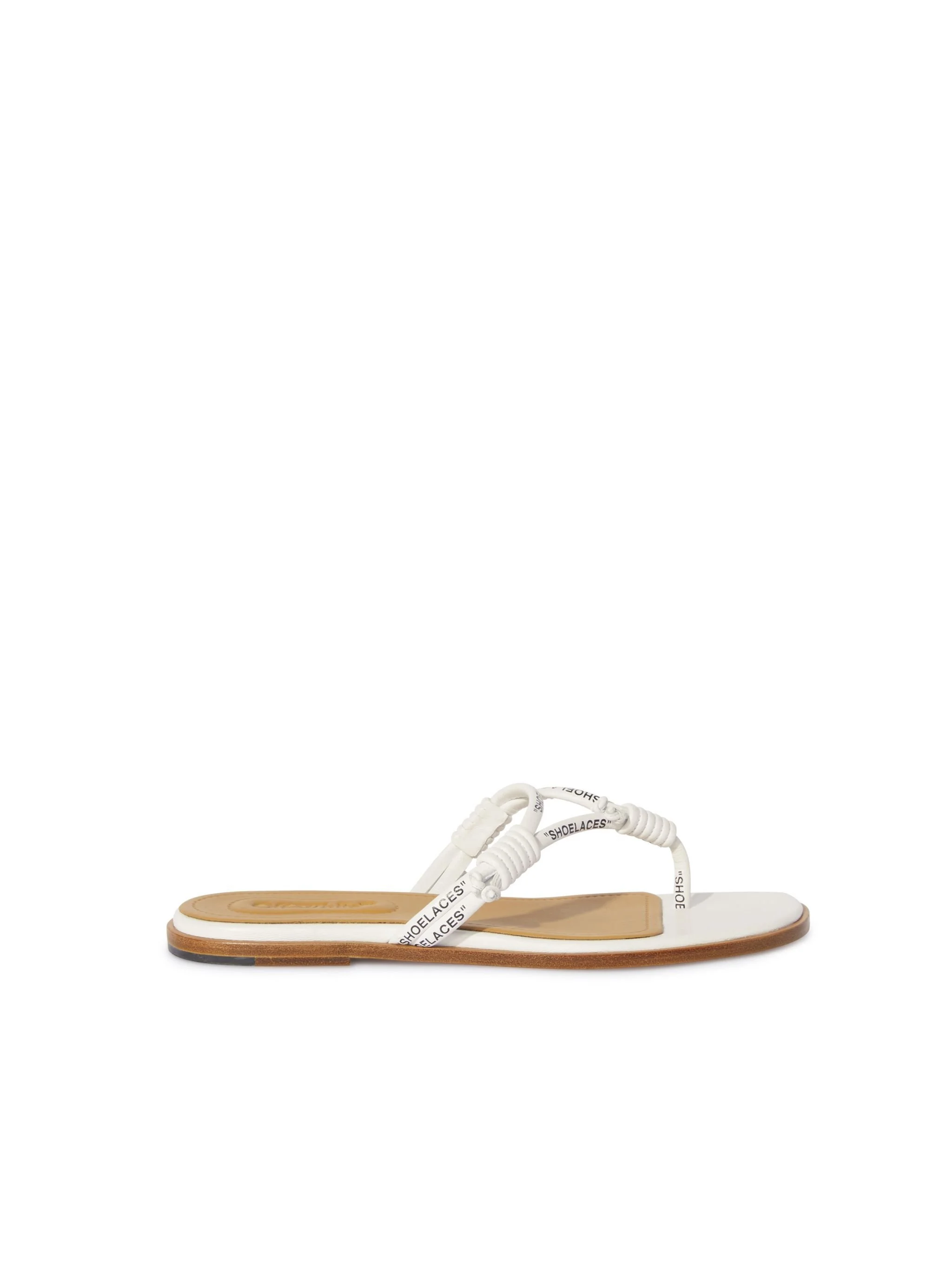 White Shoelace Sandals - 1