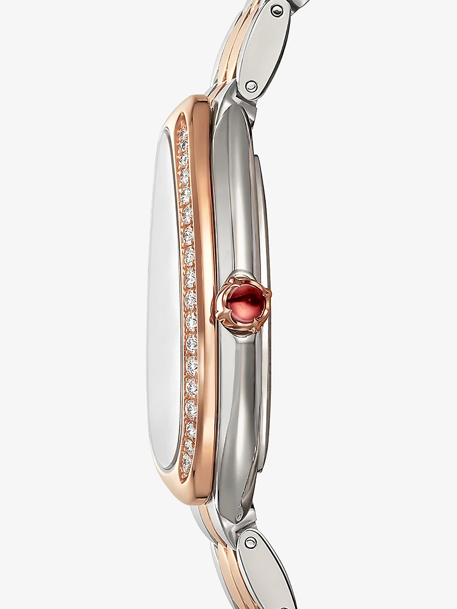 103450 Serpenti Seduttori 18ct rose-gold, stainless-steel and diamond quartz watch - 3