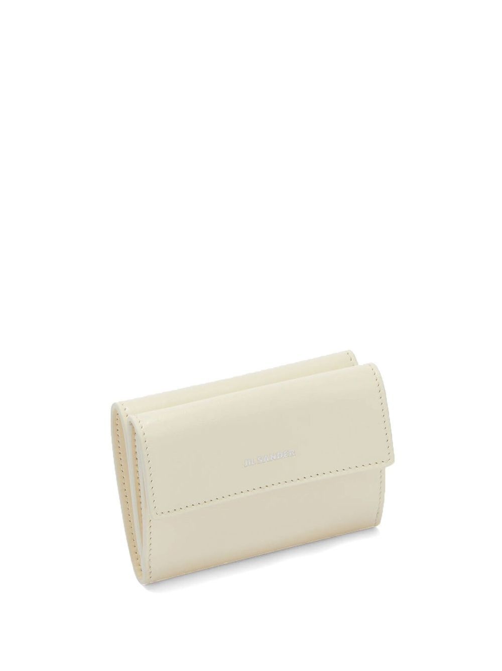 logo-embroidered leather purse - 2