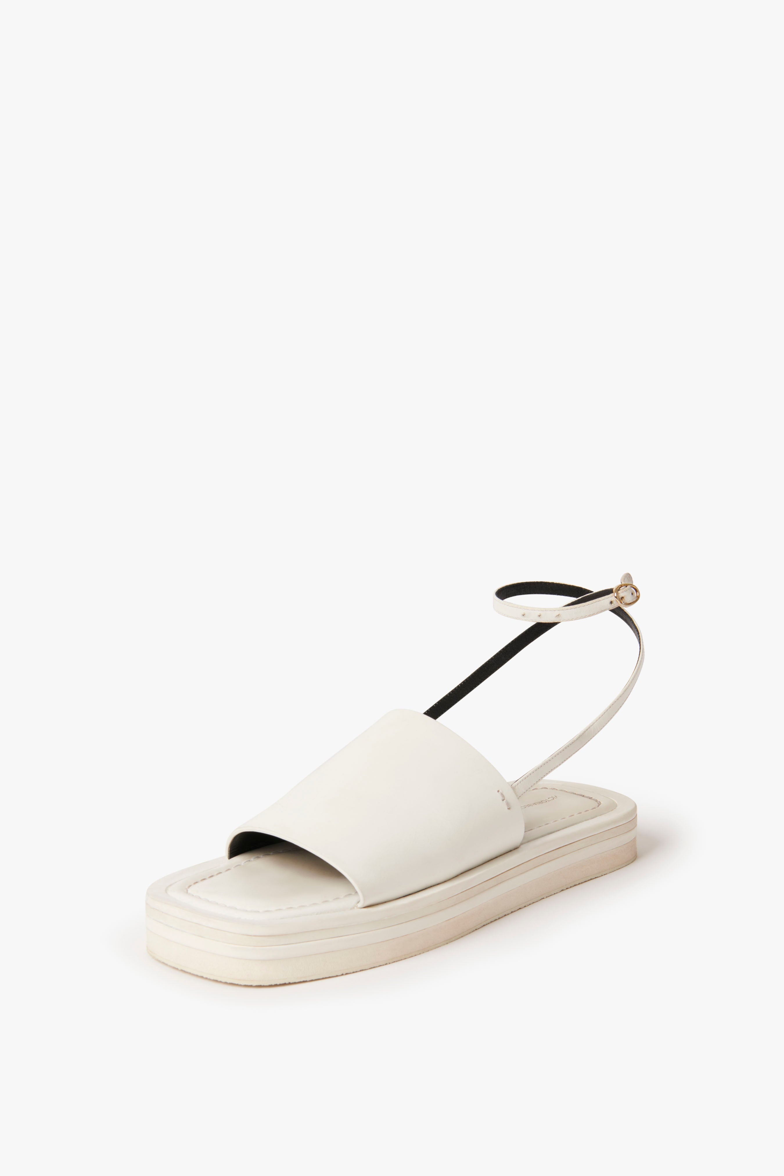 Frances Sandal in White - 3