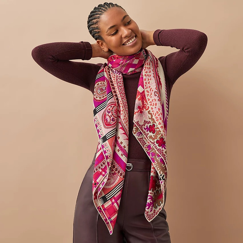Hermès Paisley Blossom shawl 140 outlook