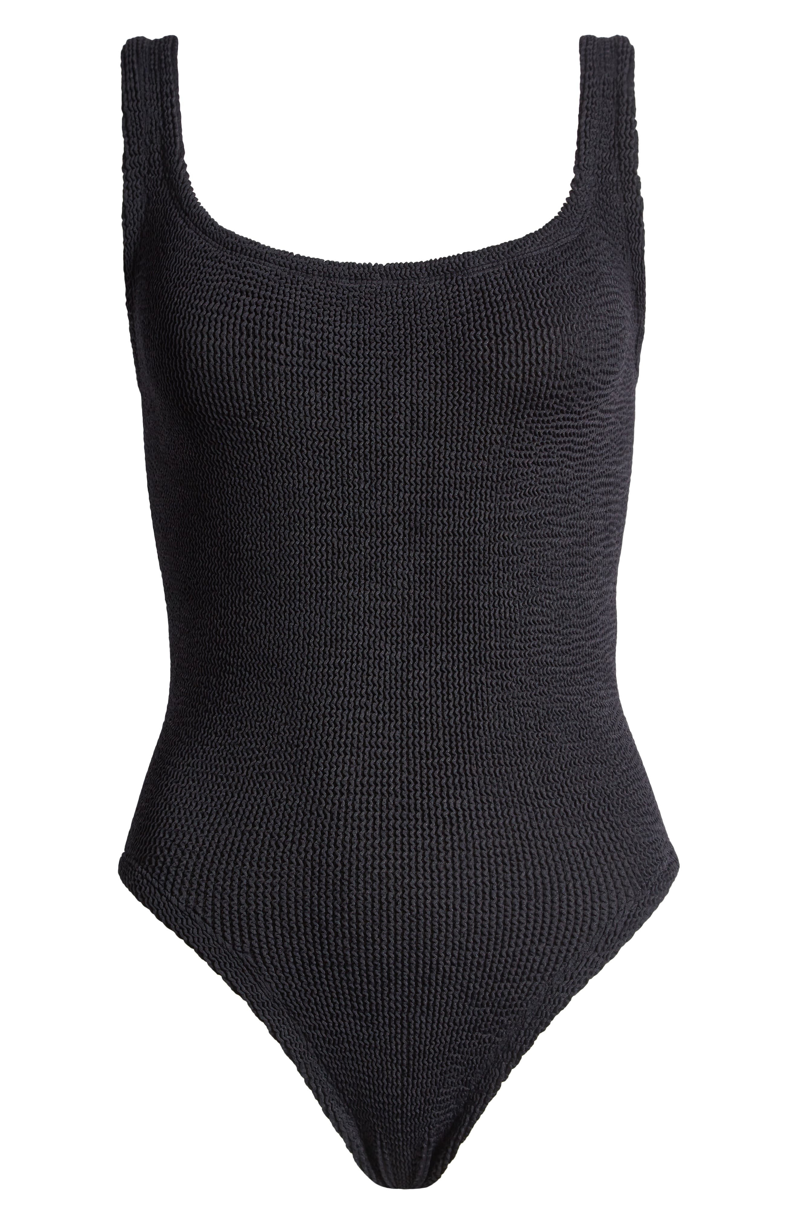 Hunza G Square Neck One-Piece Swimsuit in Black at Nordstrom - 6