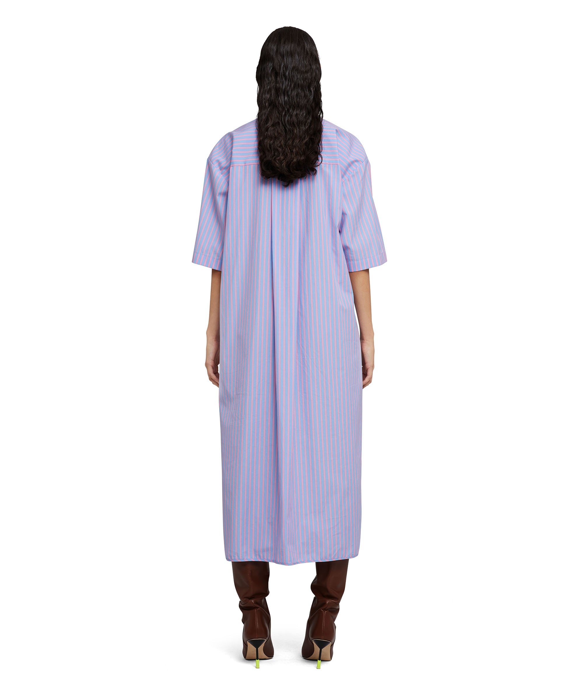 Poplin cotton chemisier dress with ruffled details - 3
